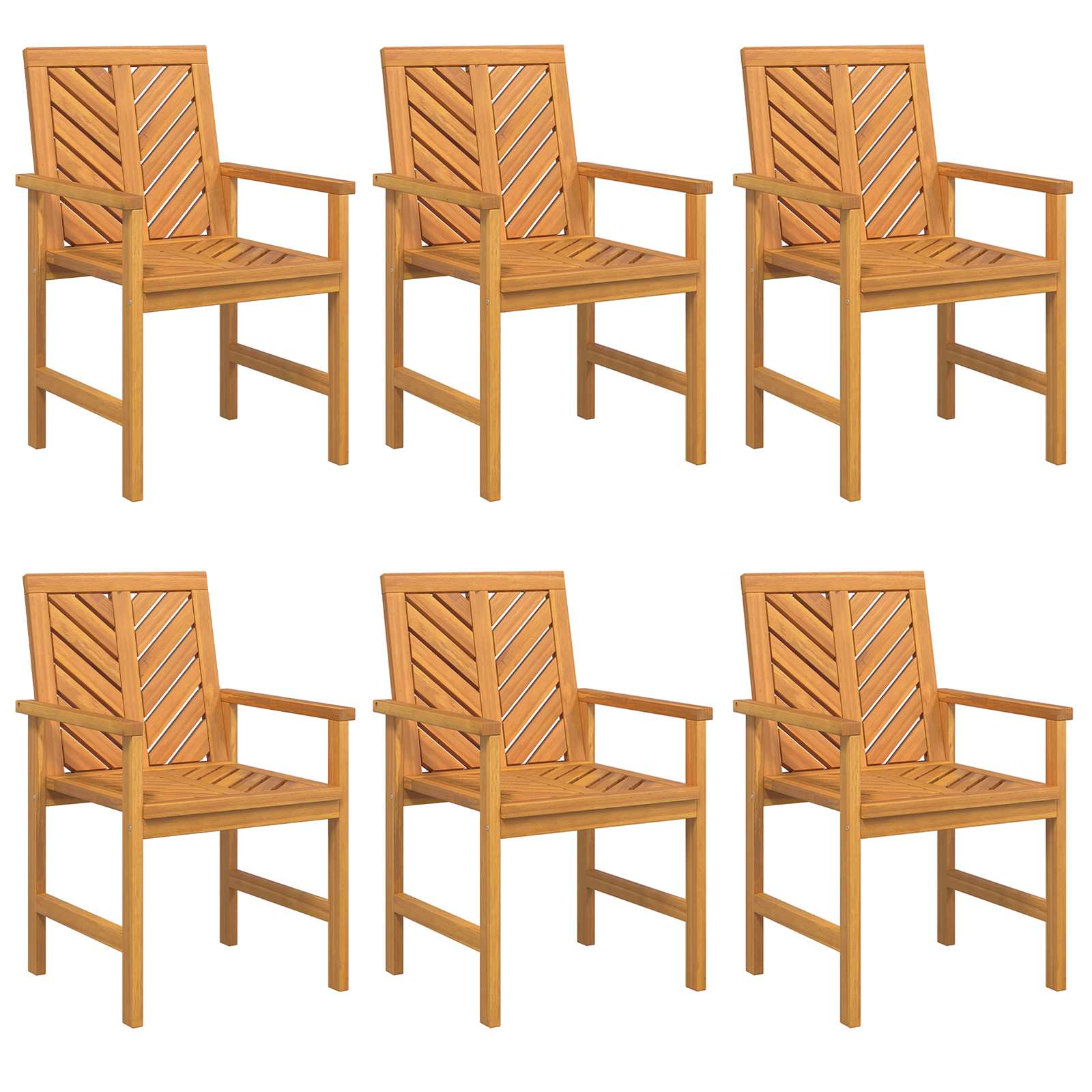 Sodo valgomojo komplektas 6 pcs Ruda Vidutinė Kietas medienos