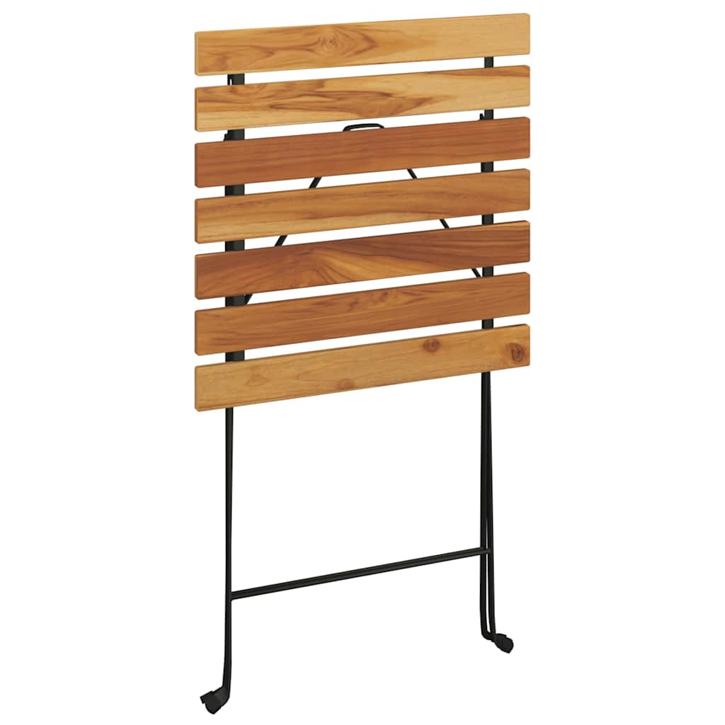 Foldable bistro table, 55x54x71cm, teak and steel