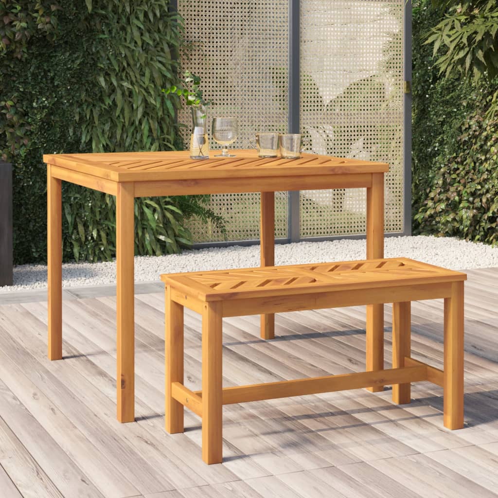 Garden bench, 80cm, solid acacia wood
