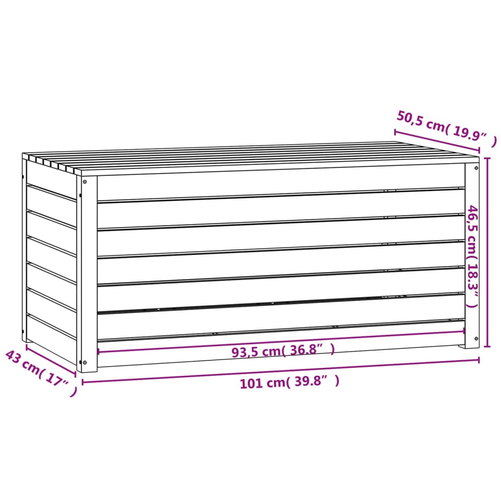 Lauko daiktadėžė ROCCO, medaus ruda, 101cm