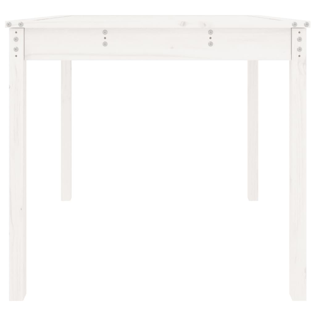 Garden table, white, 82.5x82.5x76cm, solid pine wood