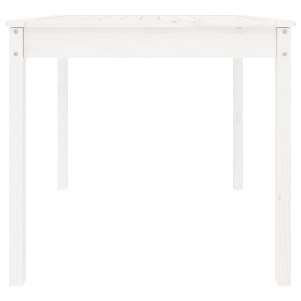 Garden table, white, 82.5x82.5x76cm, solid pine wood