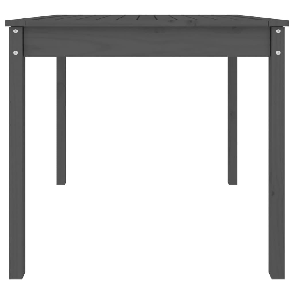 Sodo stalas, pilkas, 82,5x82,5x76cm, pušies medienos masyvas