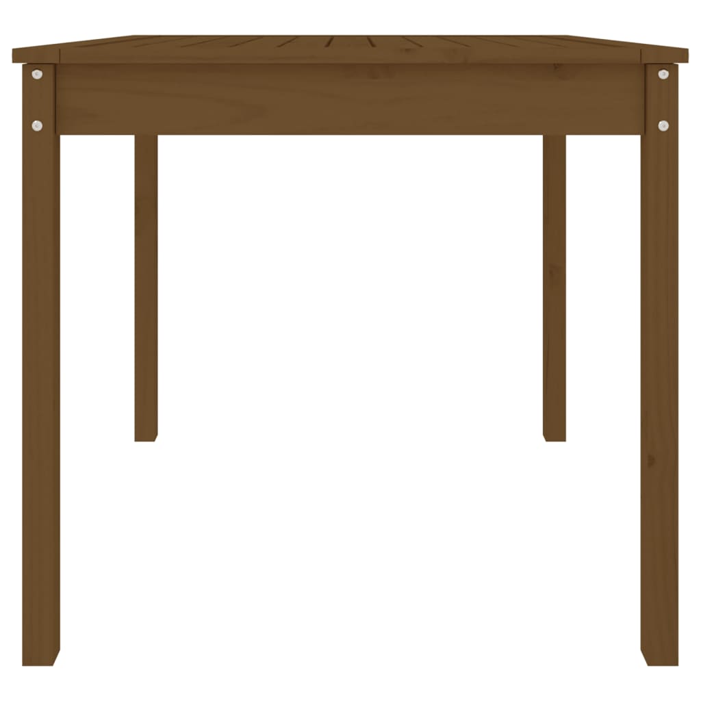 Sodo stalas, medaus rudas, 82,5x82,5x76cm, pušies masyvas