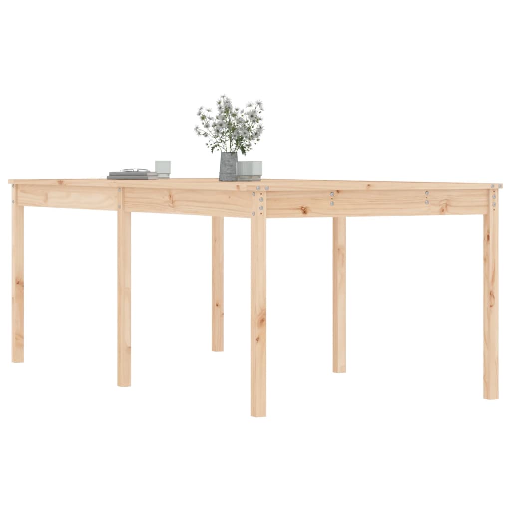 Garden table, 203.5x100x76cm, solid pine