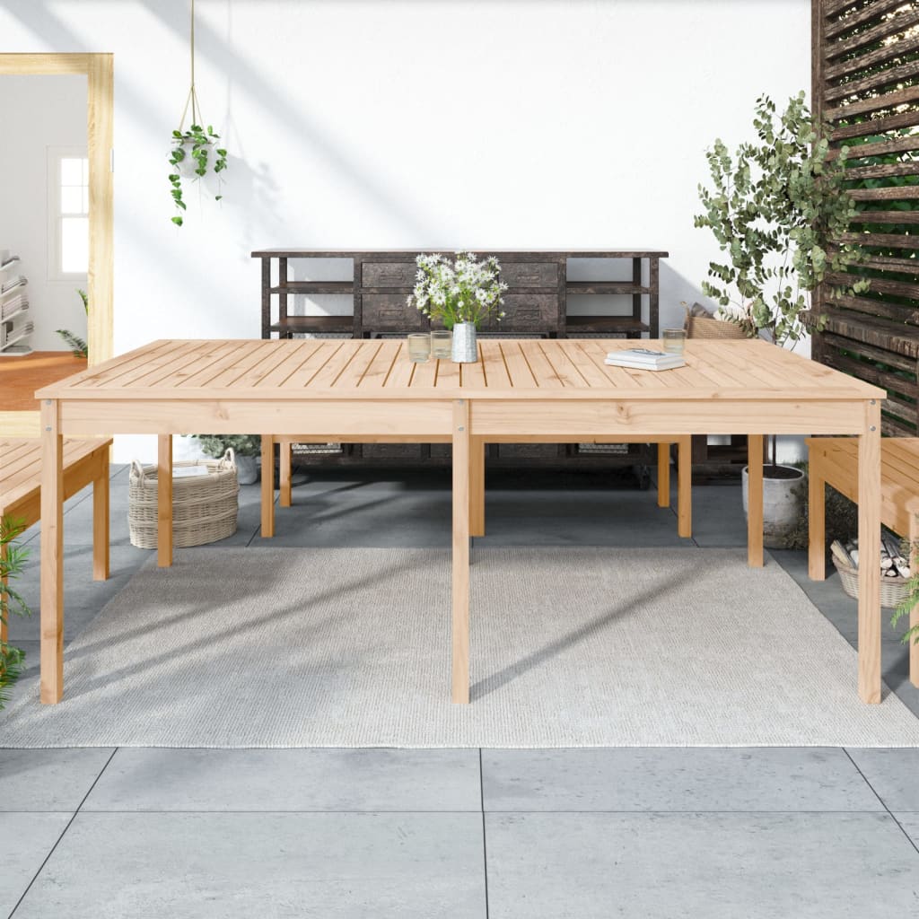 Garden table, 203.5x100x76cm, solid pine