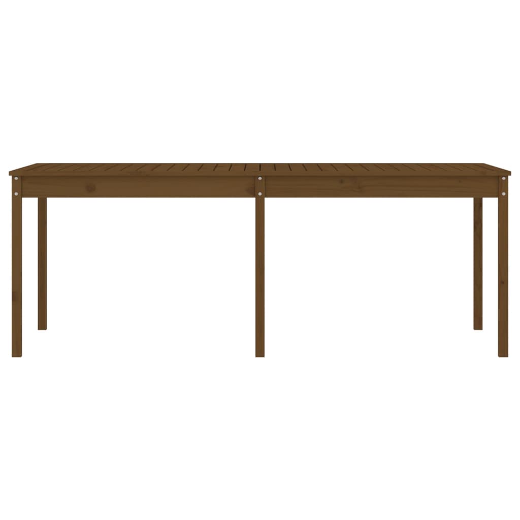 Sodo stalas, medaus rudas, 203,5x100x76cm, pušies masyvas