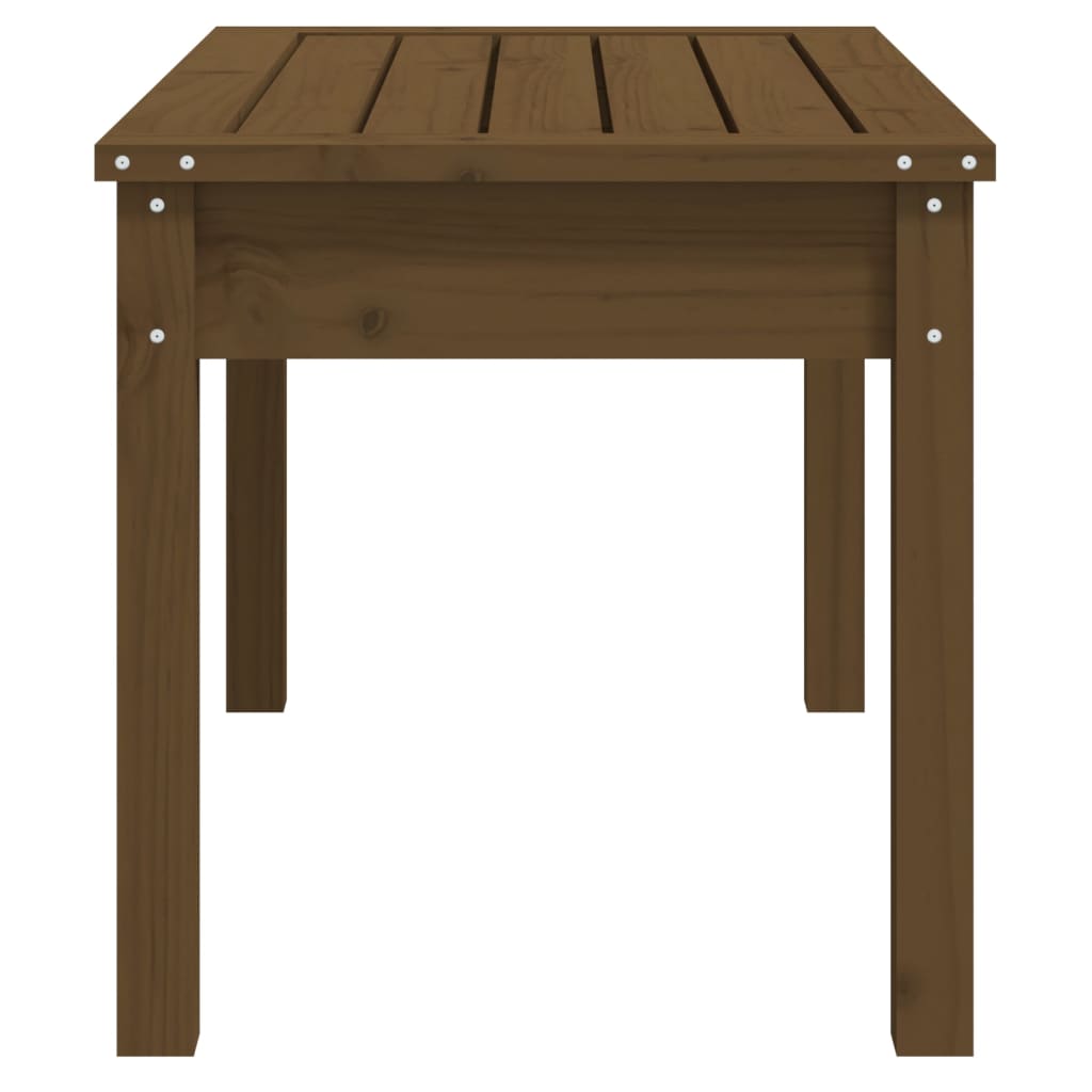 Garden bench, honey brown, 80x44x45cm, solid pine
