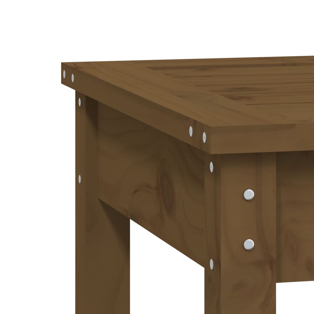 Garden bench, honey brown, 80x44x45cm, solid pine