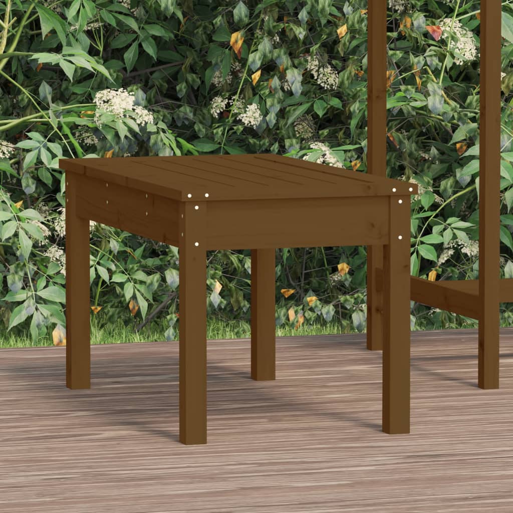 Garden bench, honey brown, 80x44x45cm, solid pine