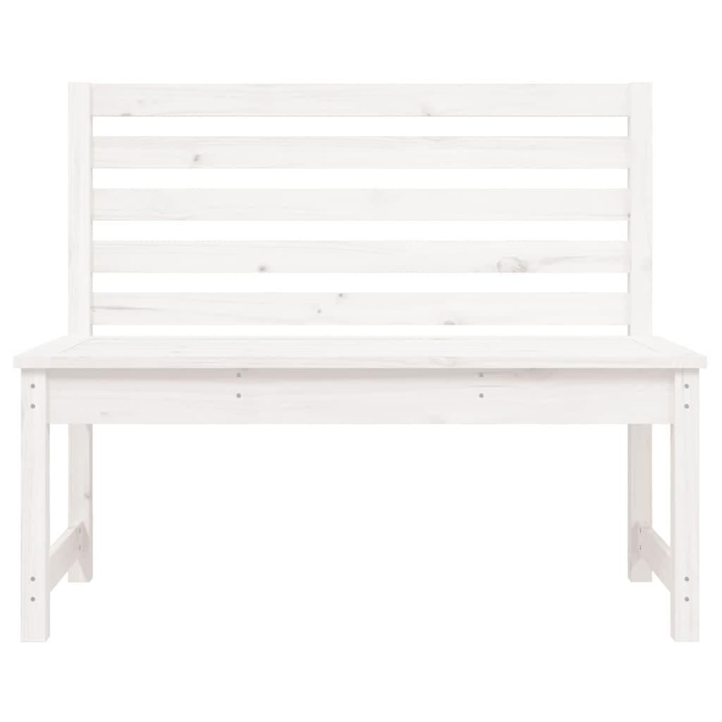 Sodo suoliukas, baltos spalvos, 109cm, pušies medienos masyvas