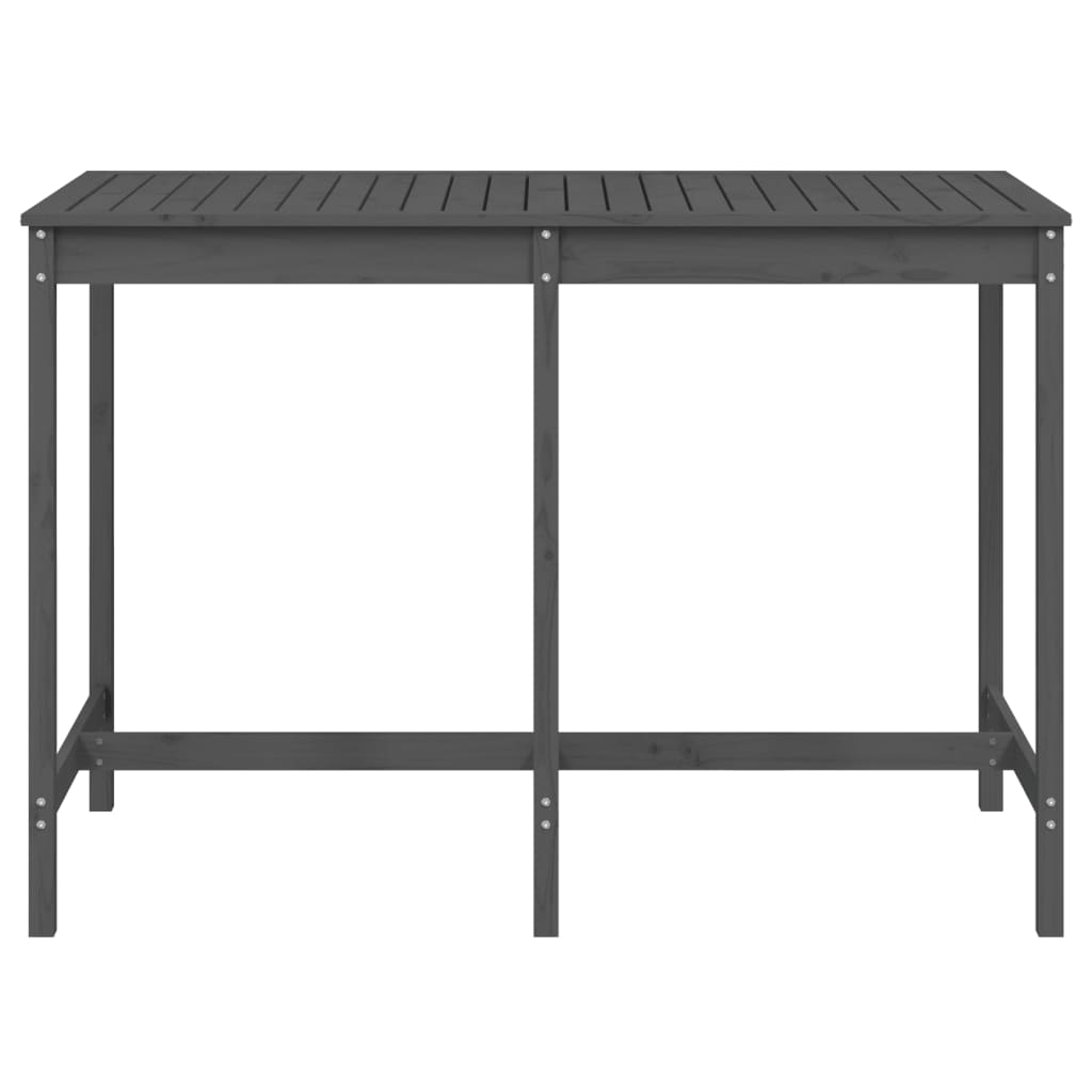 Sodo stalas, pilkas, 159,5x82,5x110cm, pušies medienos masyvas