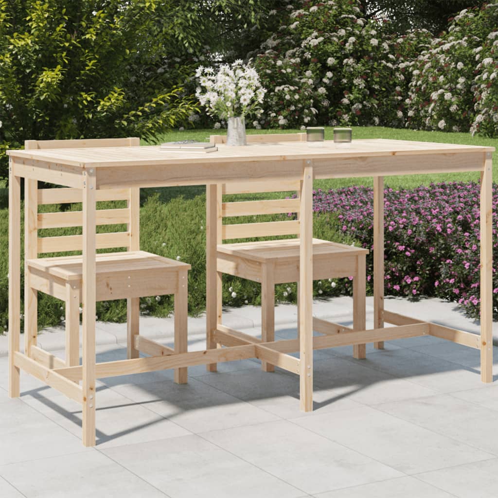 Garden table, 203.5x90x110cm, solid pine wood