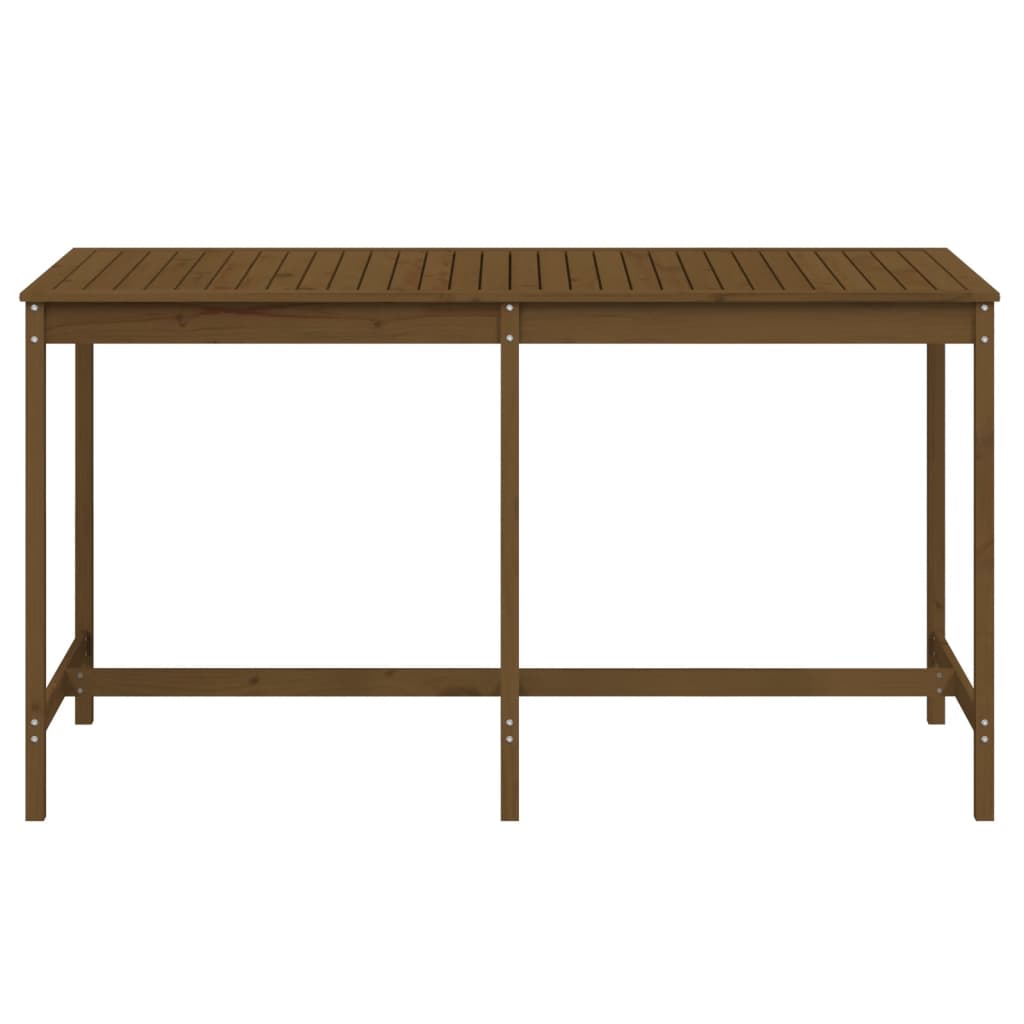 Sodo stalas, medaus rudas, 203,5x90x110cm, pušies masyvas