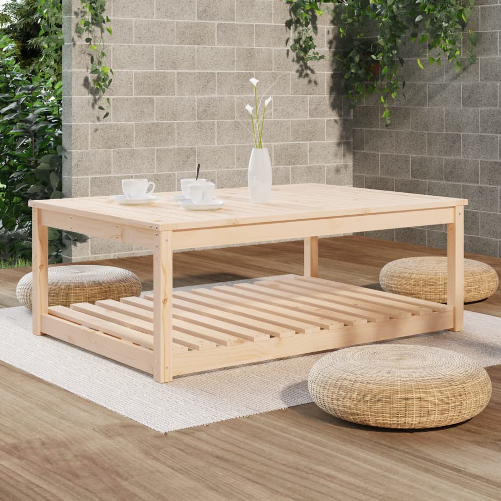 Garden table, 121x82.5x45cm, solid pine wood