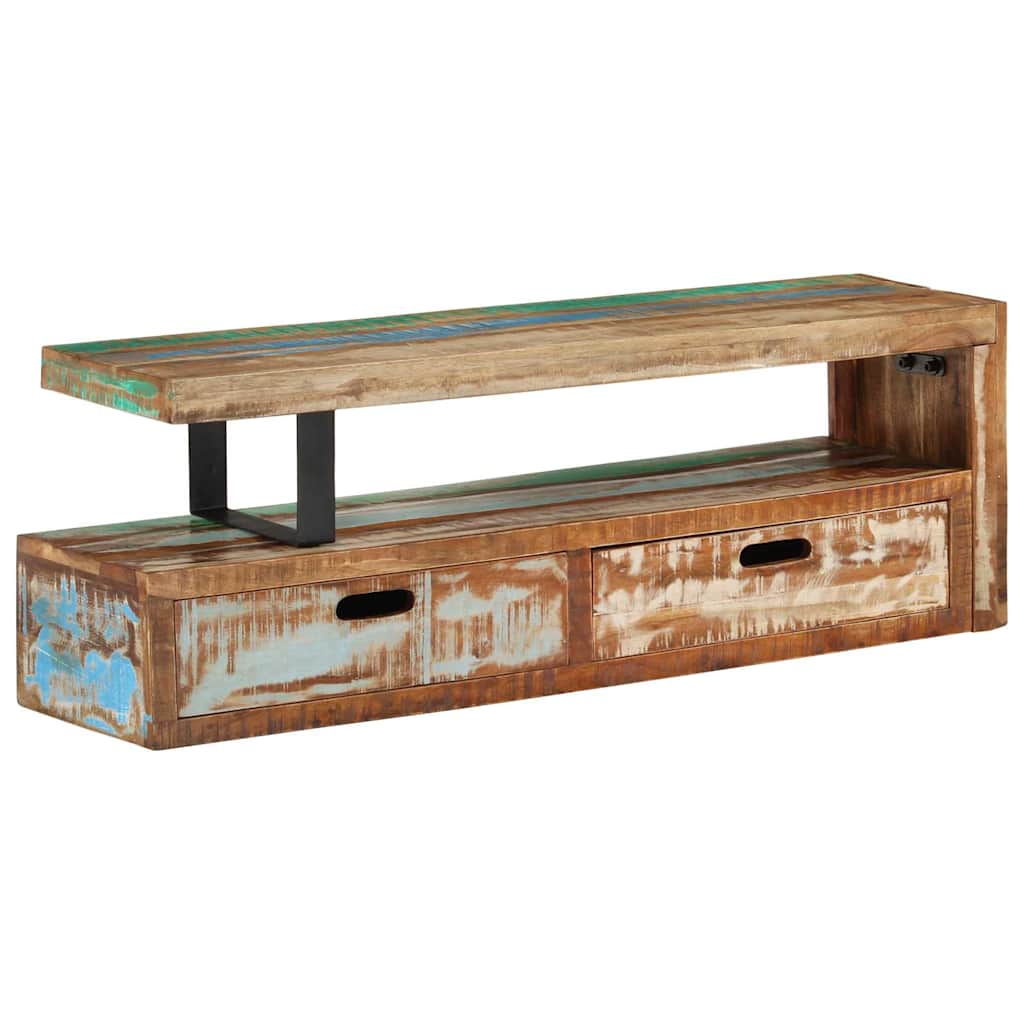 TV cabinet, (118-200) x 30 x 40 cm, solid reclaimed wood