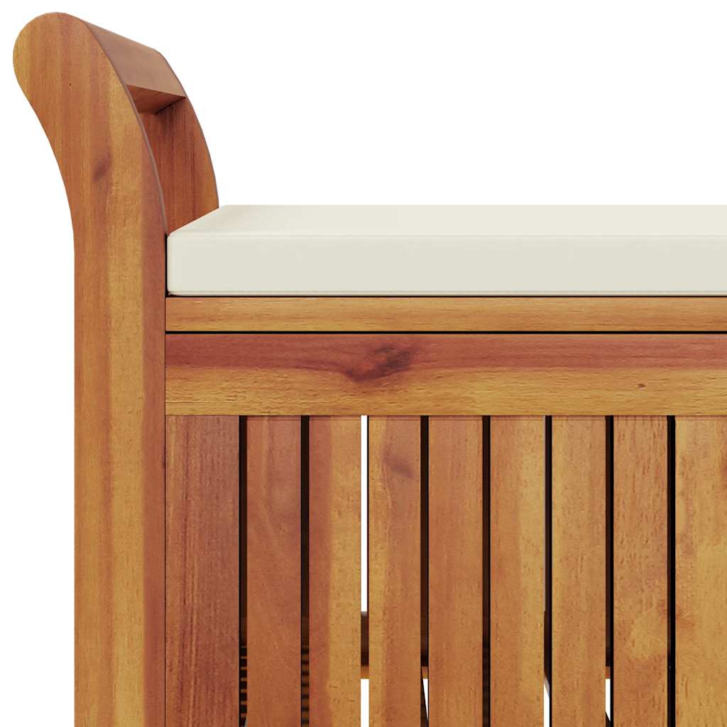 Dārza soliņš-glabāšanas kaste ar spilvenu, 91 cm, akācijas masīvkoks
