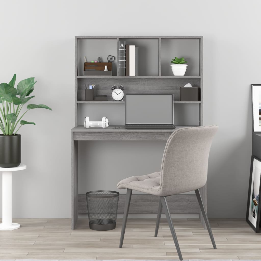 Desk, grey oak, 102x45x148cm, wood