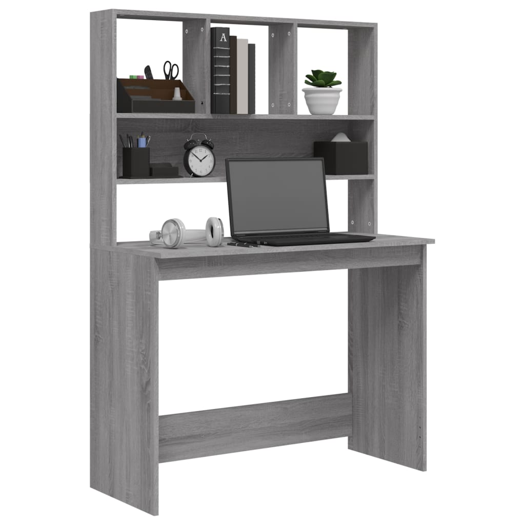 Desk, grey oak, 102x45x148cm, wood