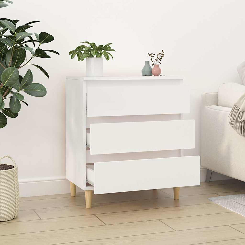 Side cabinet, white, 60x35x70cm, engineered wood