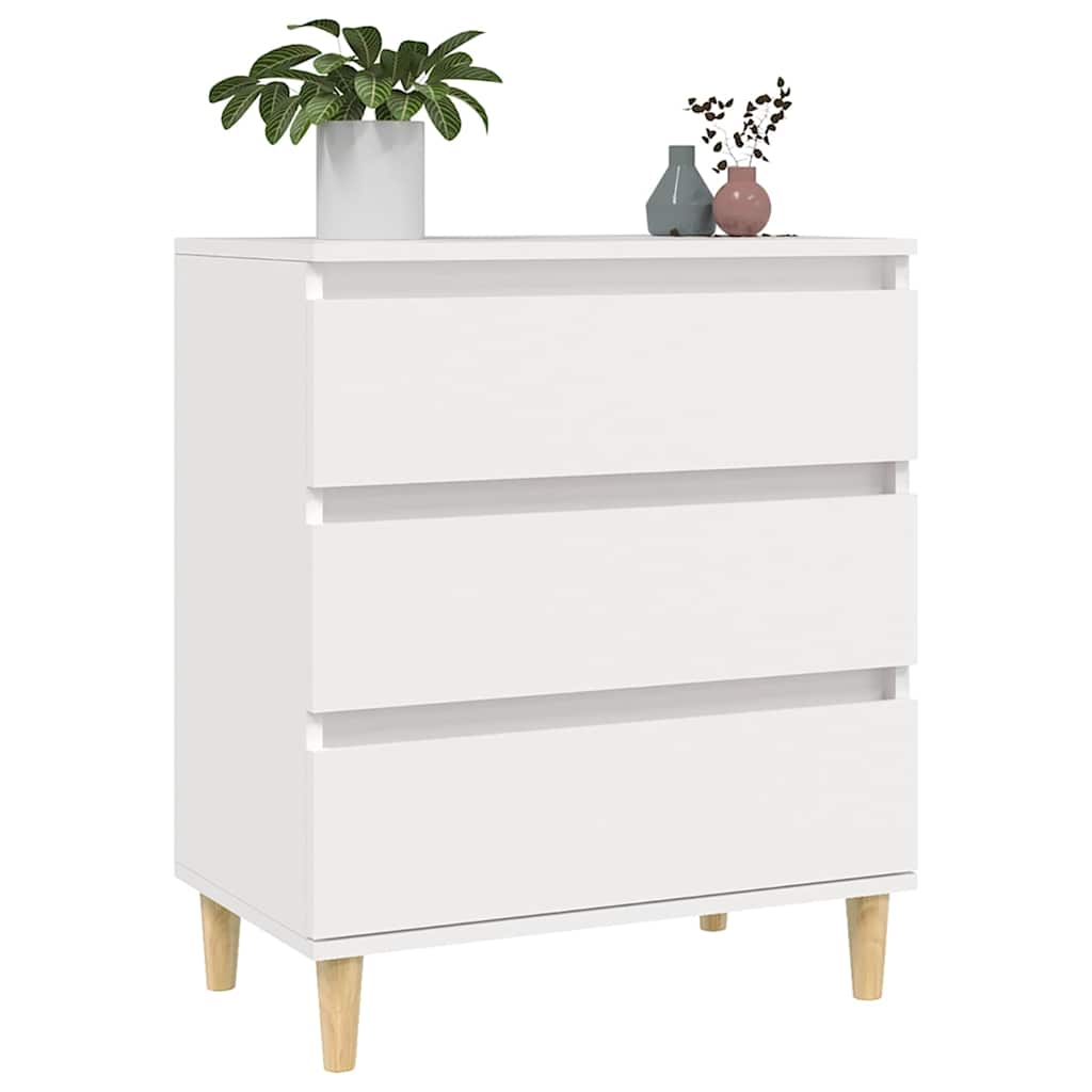Side cabinet, white, 60x35x70cm, engineered wood