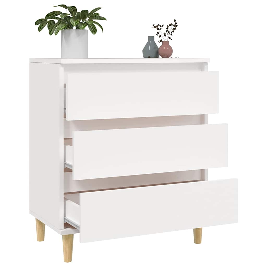Side cabinet, white, 60x35x70cm, engineered wood