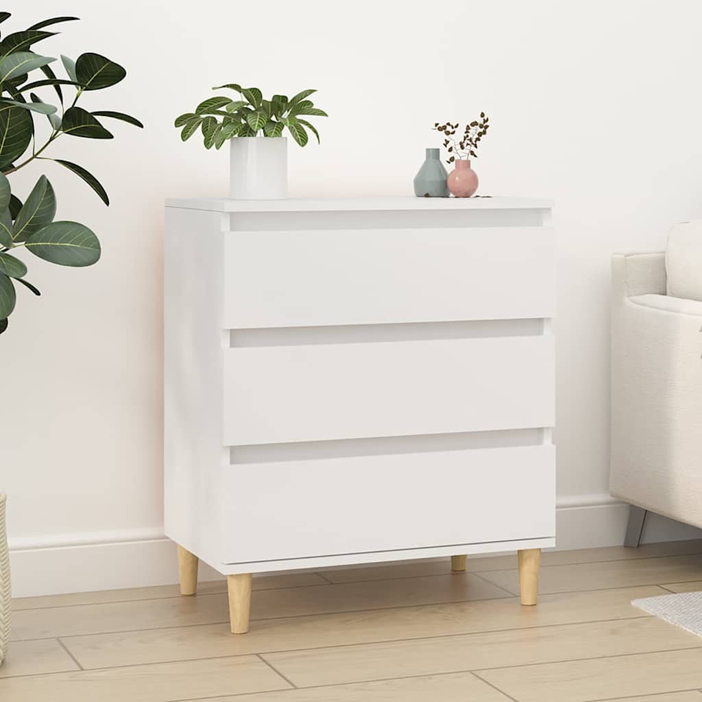 Side cabinet, white, 60x35x70cm, engineered wood