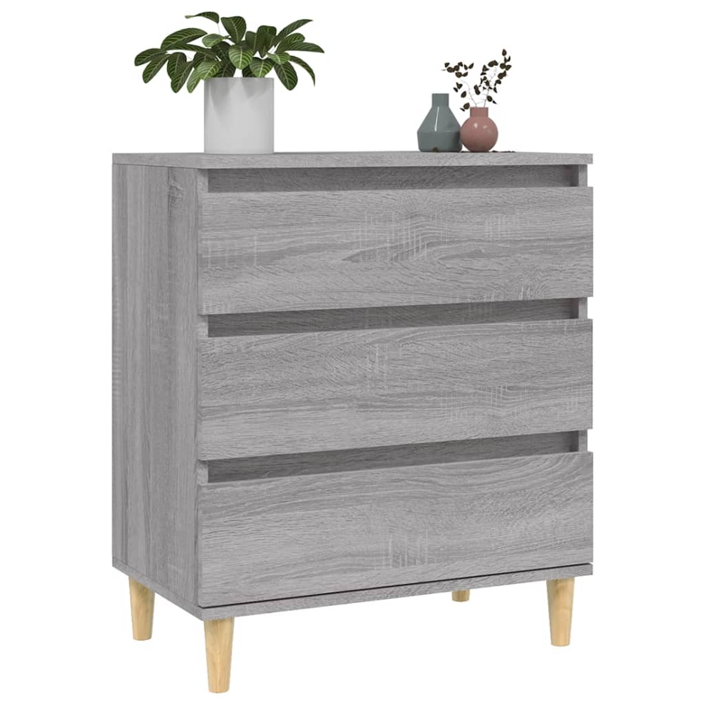 Side cabinet, grey oak, 60x35x70cm, engineered wood