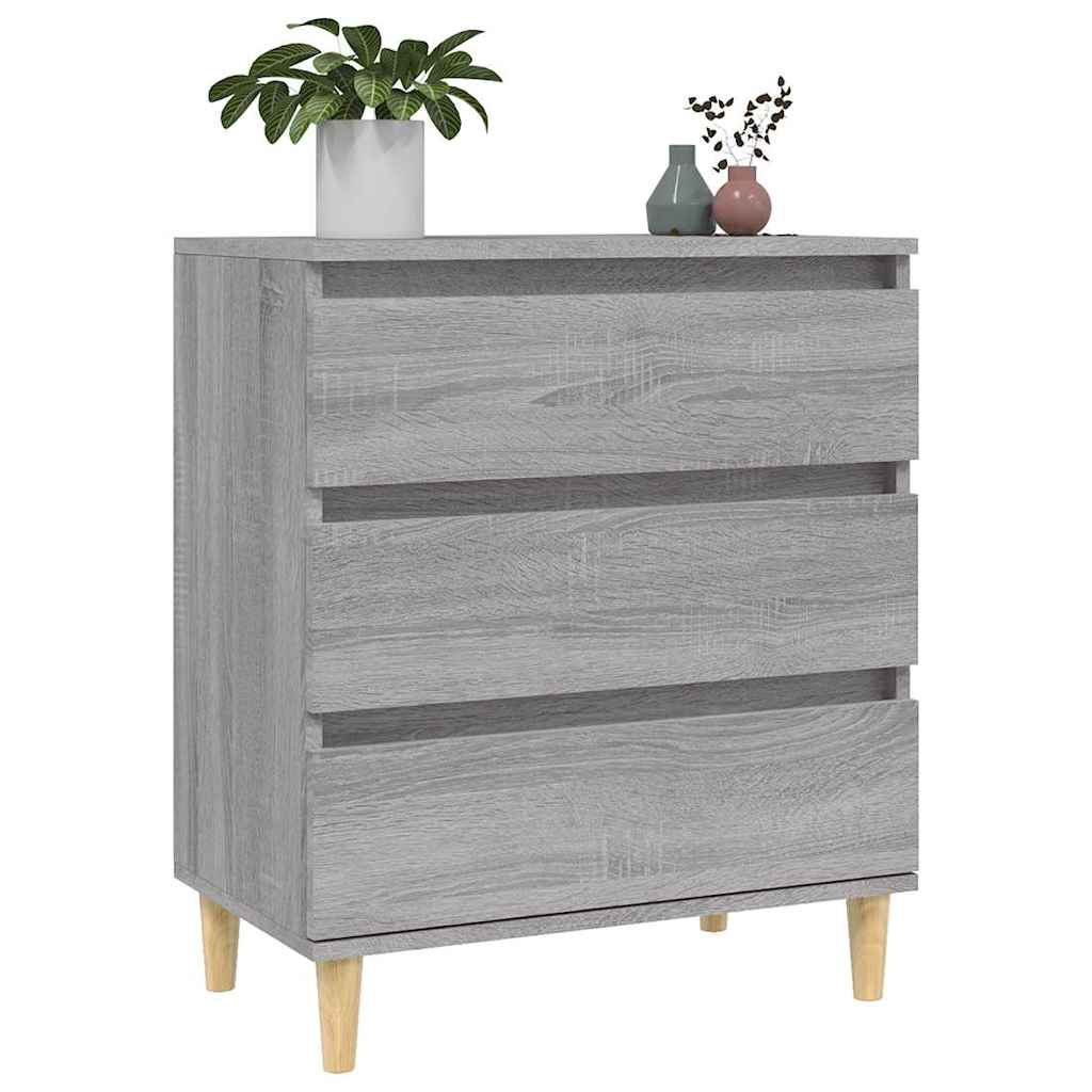 Side cabinet, grey oak, 60x35x70cm, engineered wood