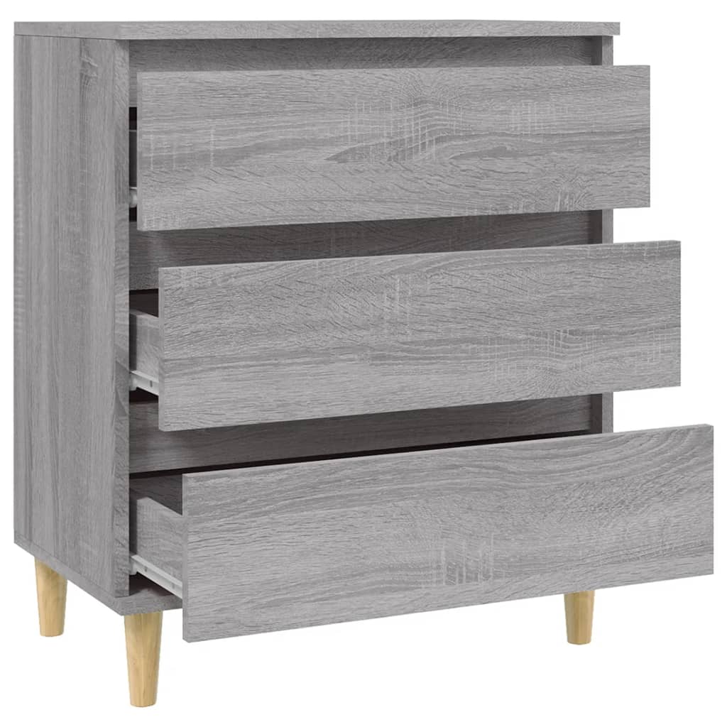 Side cabinet, grey oak, 60x35x70cm, engineered wood