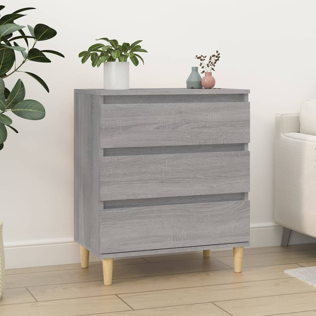 Side cabinet, grey oak, 60x35x70cm, engineered wood