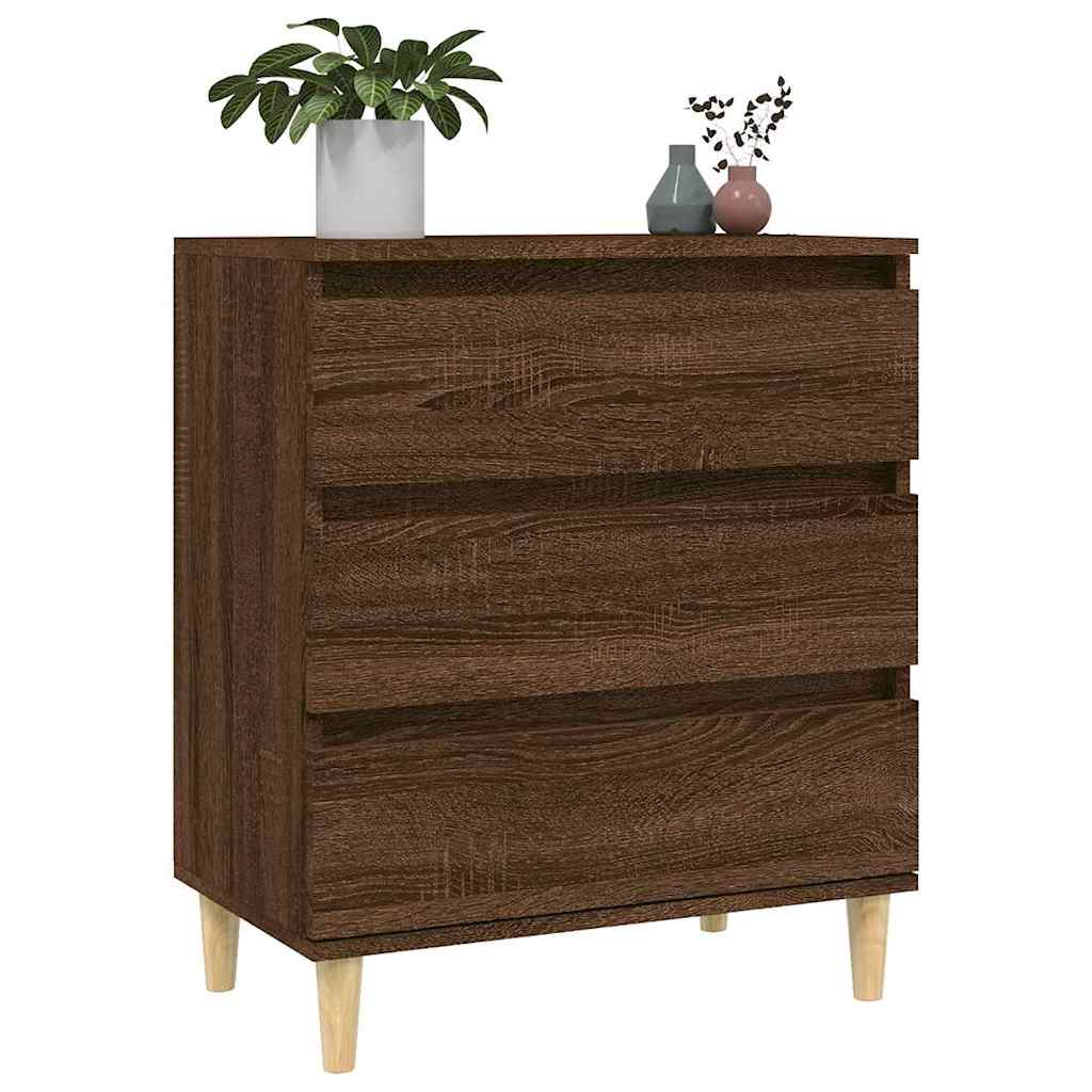 Side cabinet, brown oak, 60x35x70cm, engineered wood