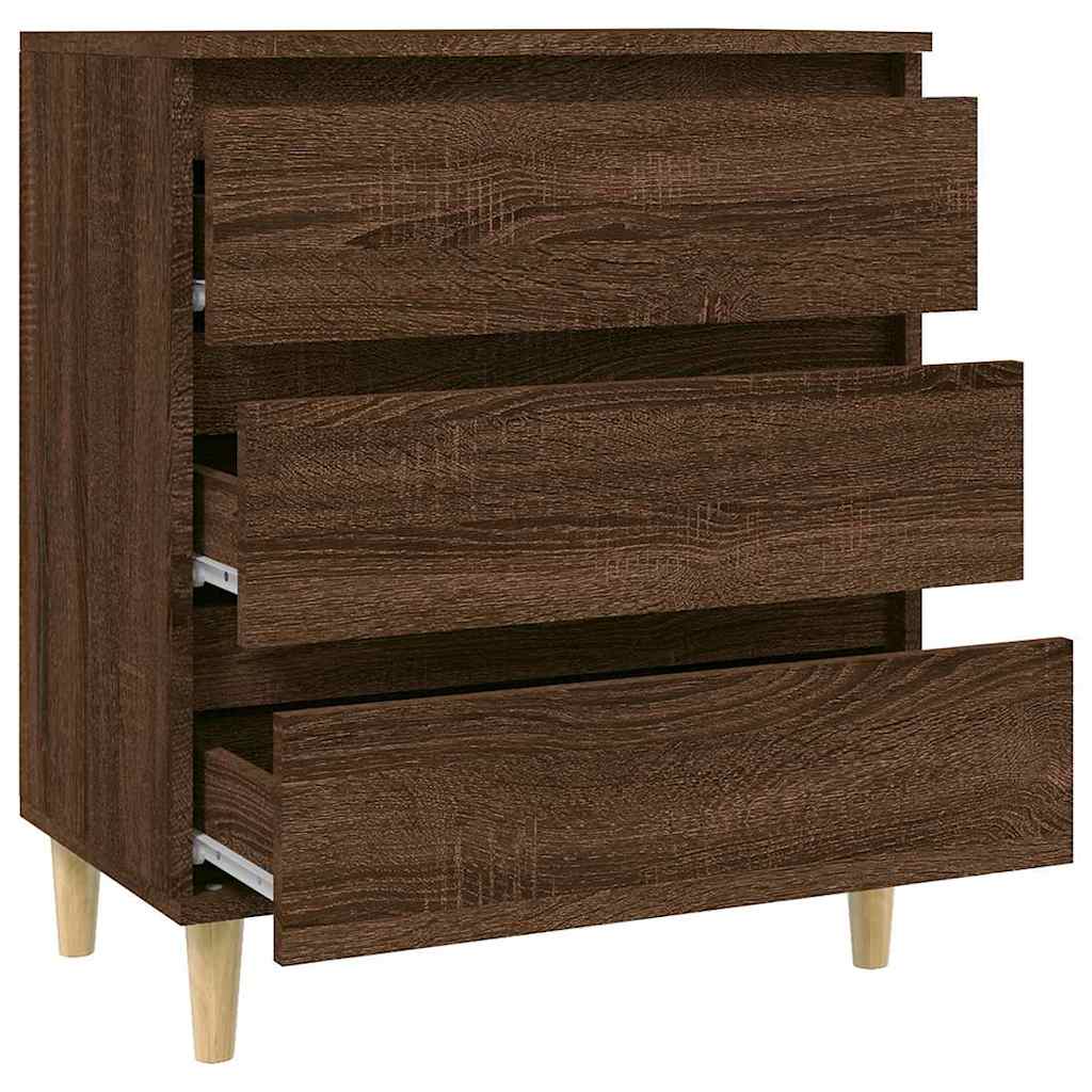 Side cabinet, brown oak, 60x35x70cm, engineered wood