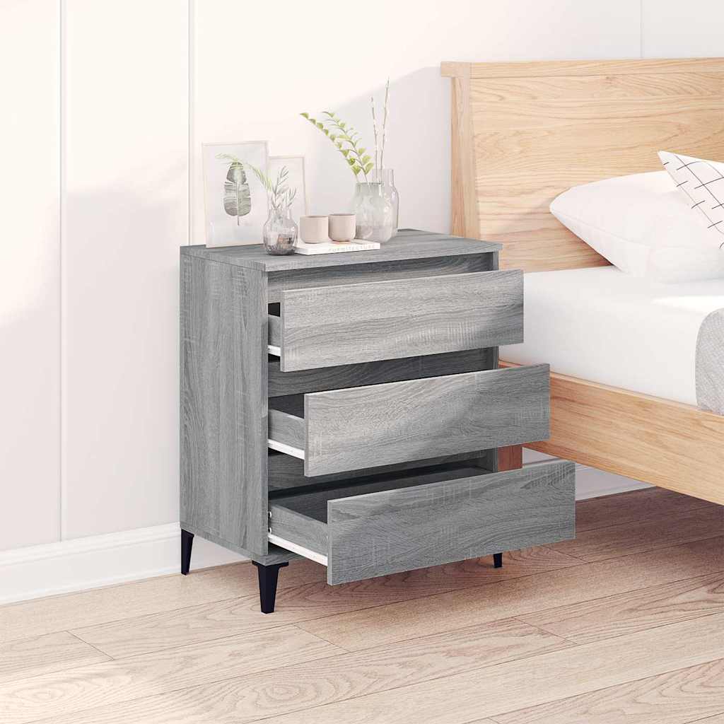 Side cabinet, grey oak, 60x35x70cm, engineered wood