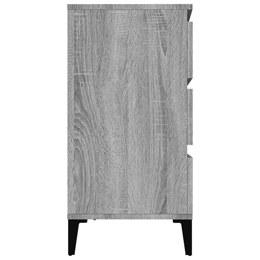 Side cabinet, grey oak, 60x35x70cm, engineered wood