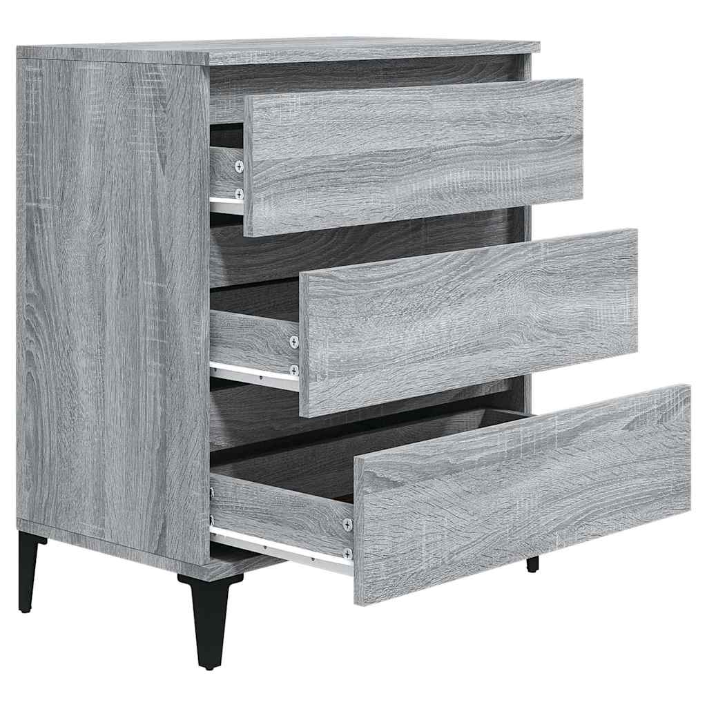 Side cabinet, grey oak, 60x35x70cm, engineered wood
