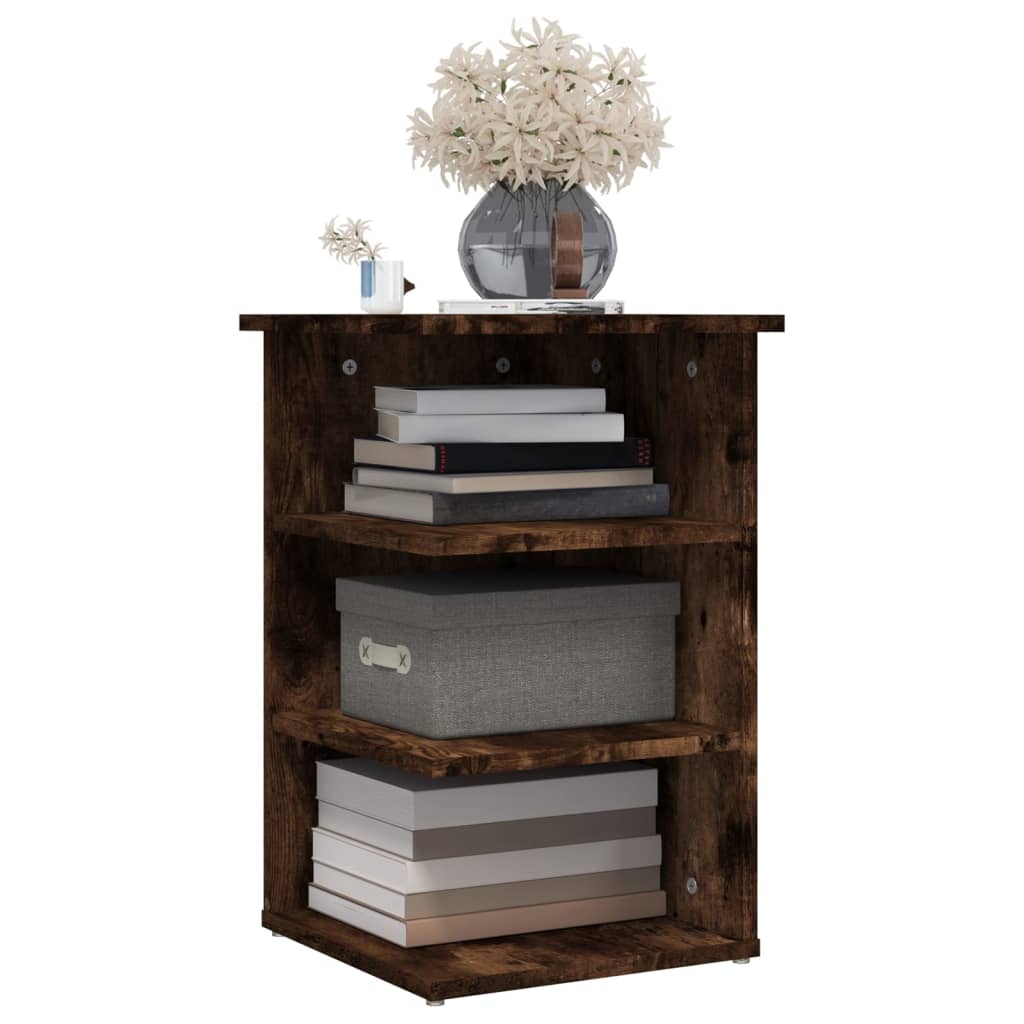 Side cabinet, smoked oak, 35x35x55cm, engineered wood