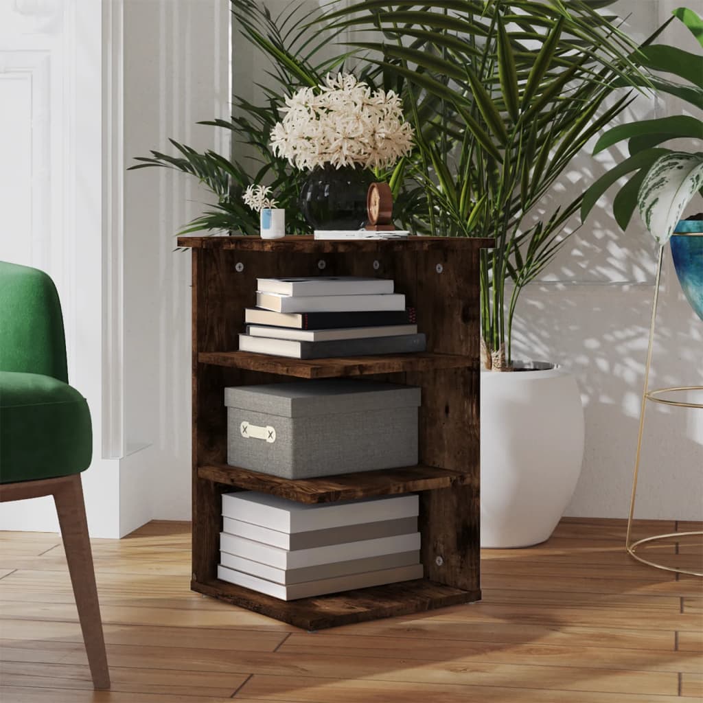 Side cabinet, smoked oak, 35x35x55cm, engineered wood