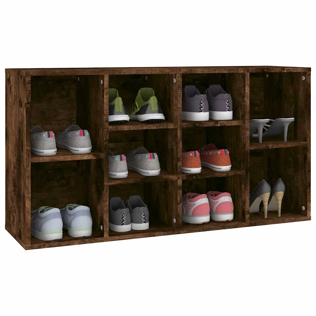 Shoe bench, smoked oak, 103x30x55cm, treated wood