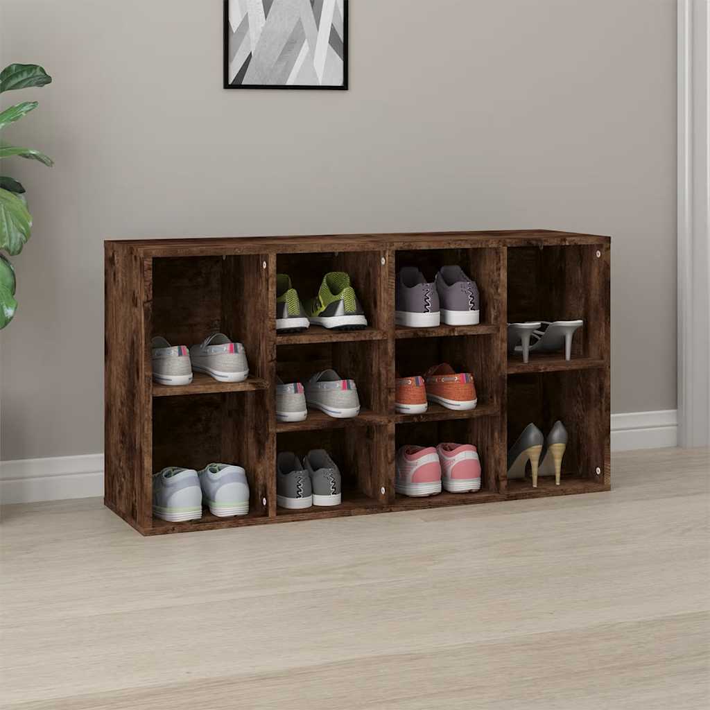 Shoe bench, smoked oak, 103x30x55cm, treated wood