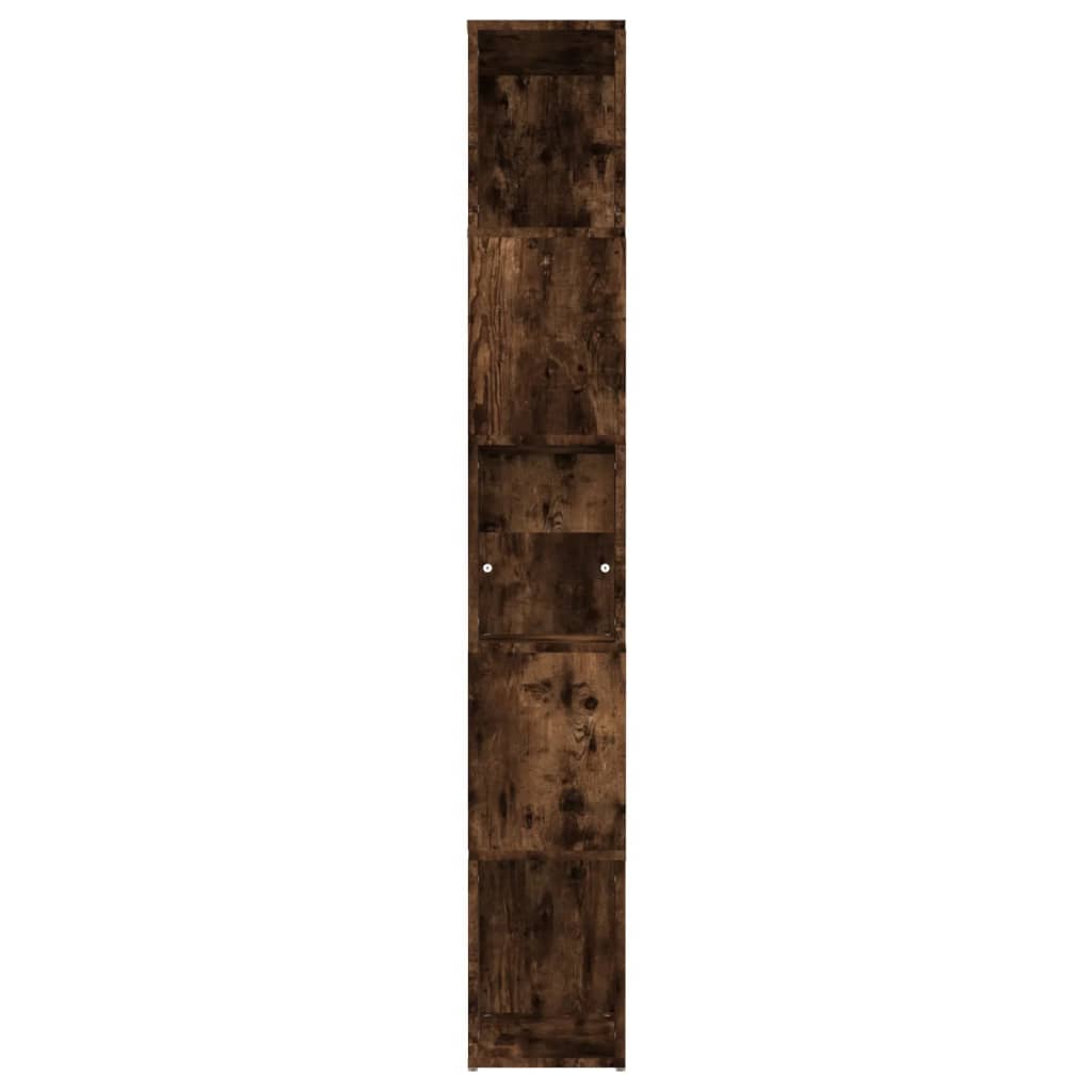 Grāmatu plaukts, dūmu ozols, 45x24x160cm, koks