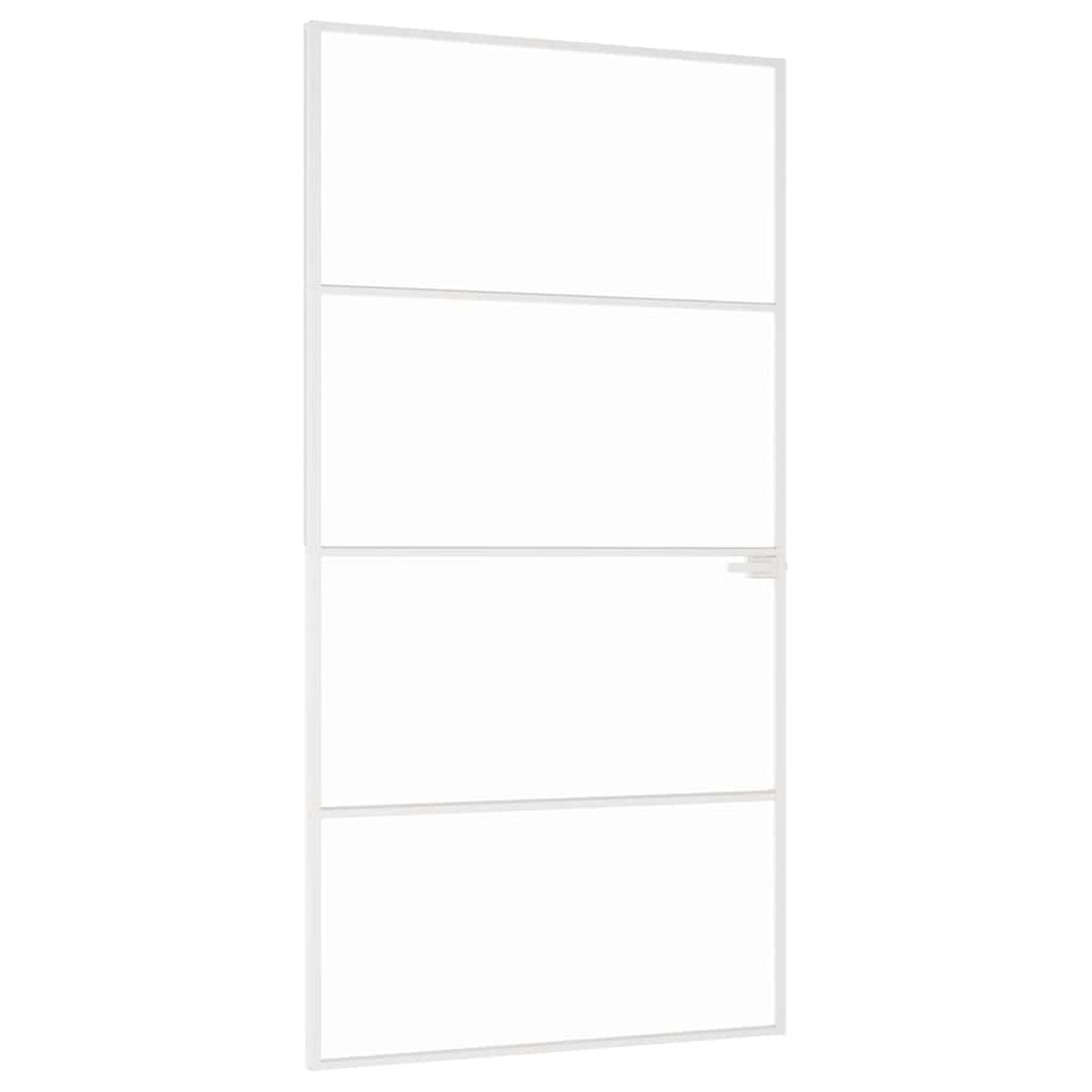 Vidaus durys, baltos, 102x201,5cm, grūdintas stiklas/aliuminis