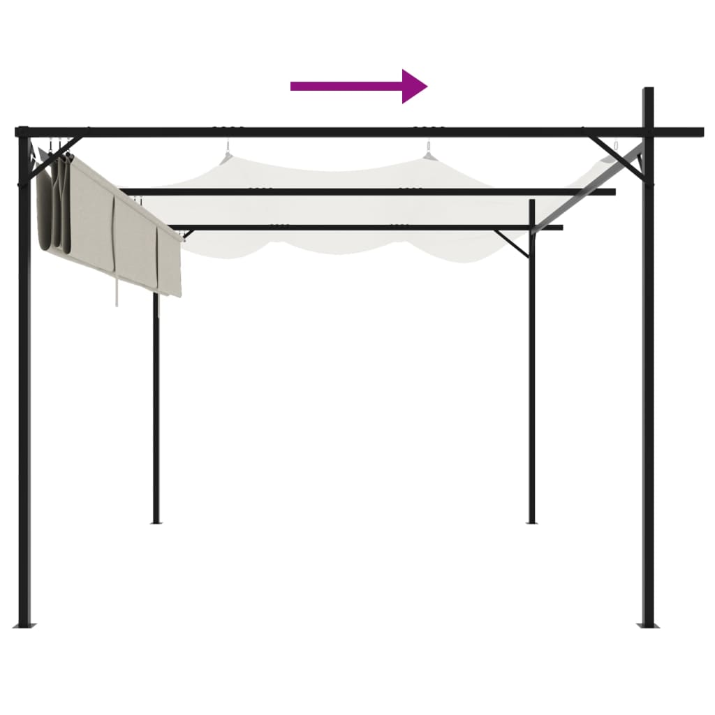 Pergola QUASAR, cream, 295x292cm