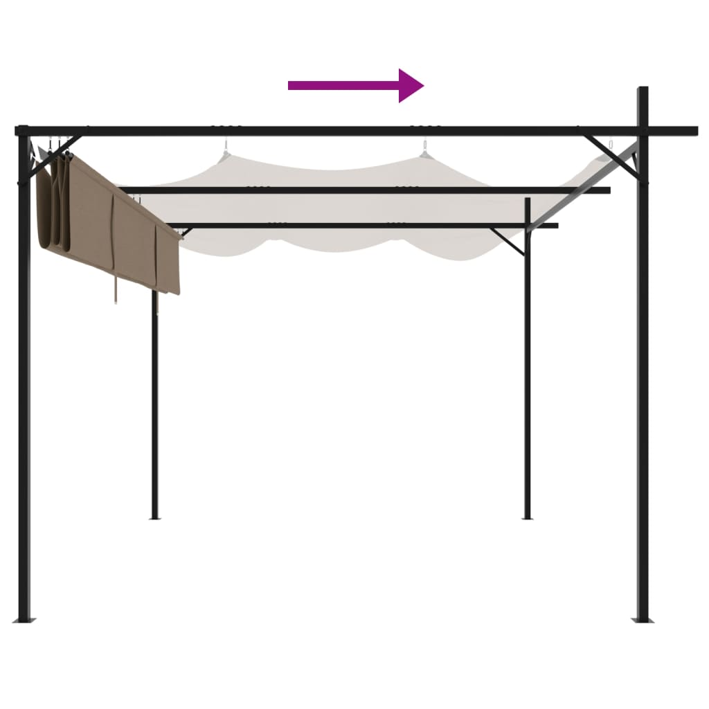 Pergola QUASAR, taupe, 295x292cm