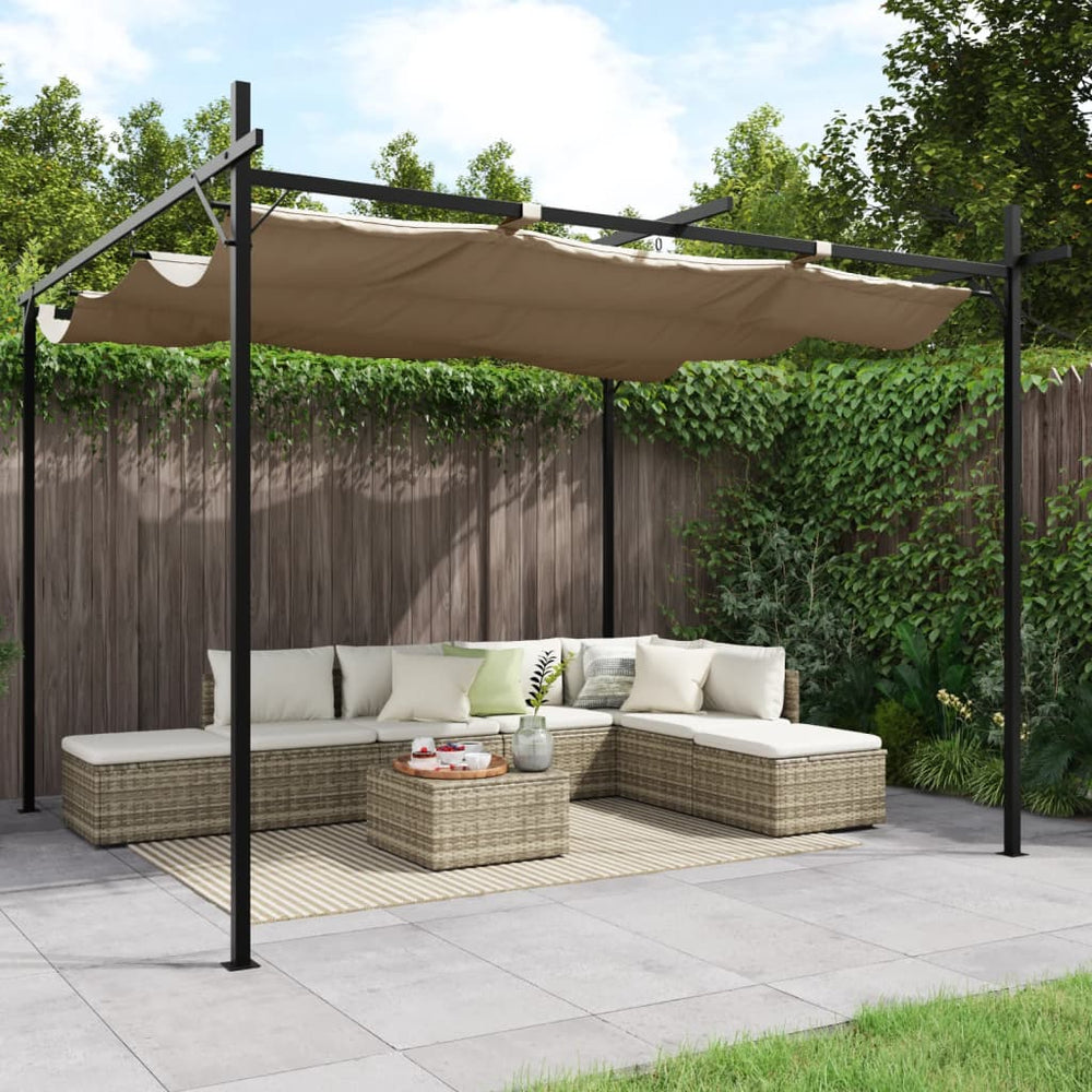 Pergola QUASAR, taupe, 295x292cm