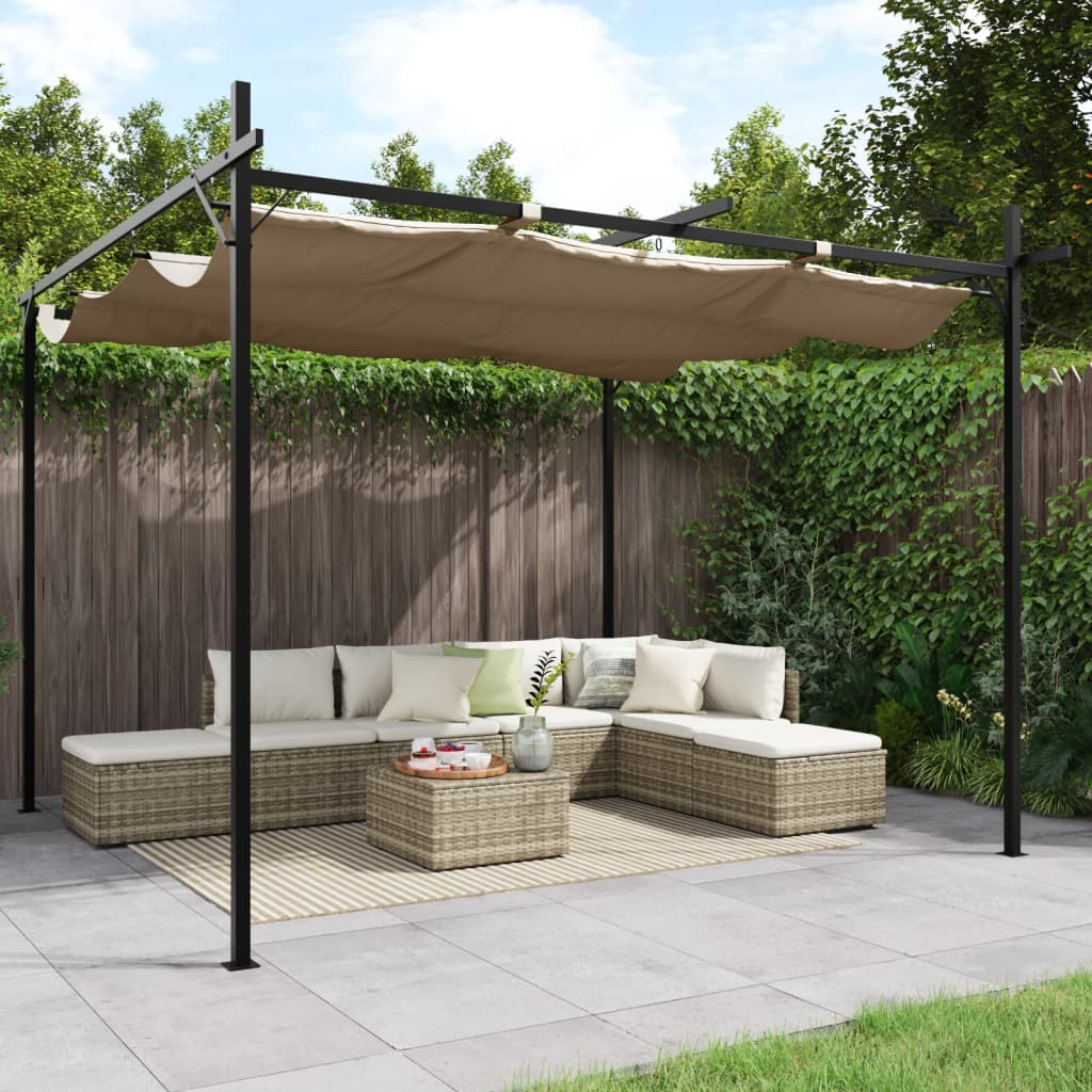 Pergola QUASAR, taupe, 295x292cm