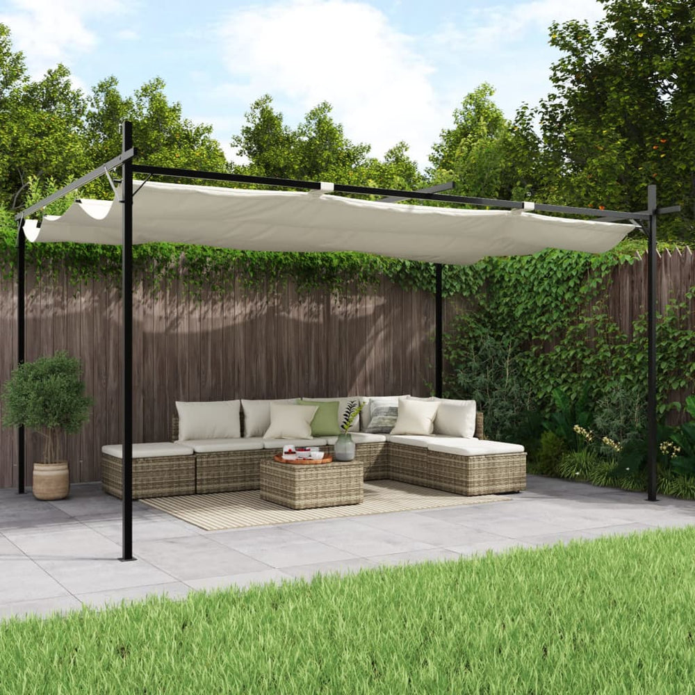 Pergola QUASAR, cream, 395x292cm