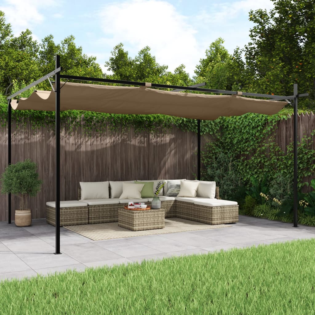Pergola QUASAR, taupe, 395x292cm