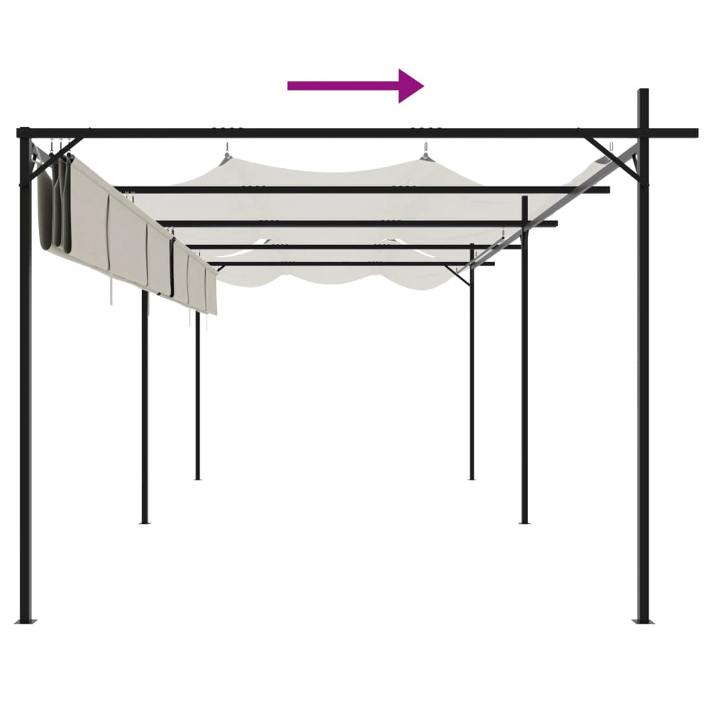 Pergola QUASAR, krēmkrāsas, 589x292 cm