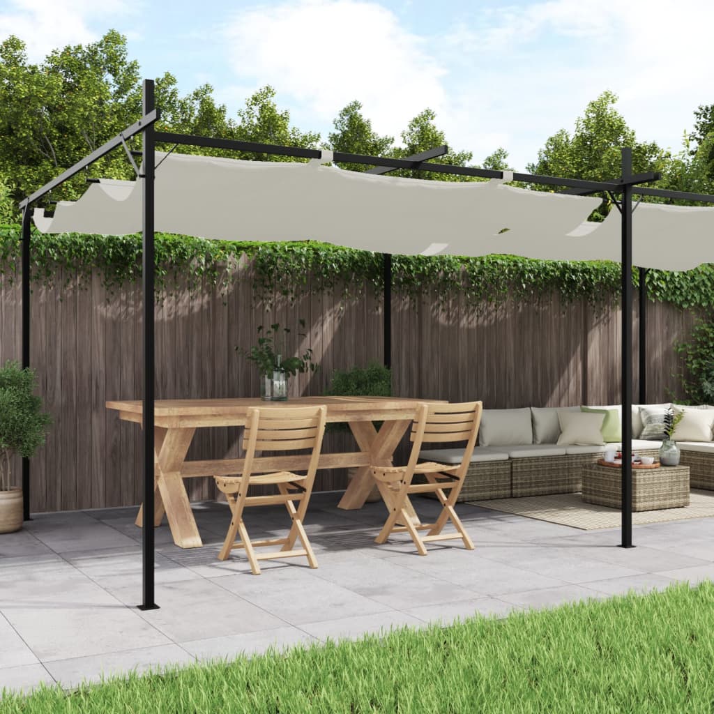 Pergola QUASAR, krēmkrāsas, 589x292 cm